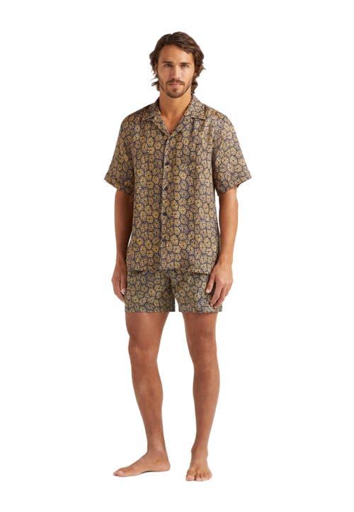 Vilebrequin Men's Carapaces Printed Short Sleeve Linen Shirt Product Image