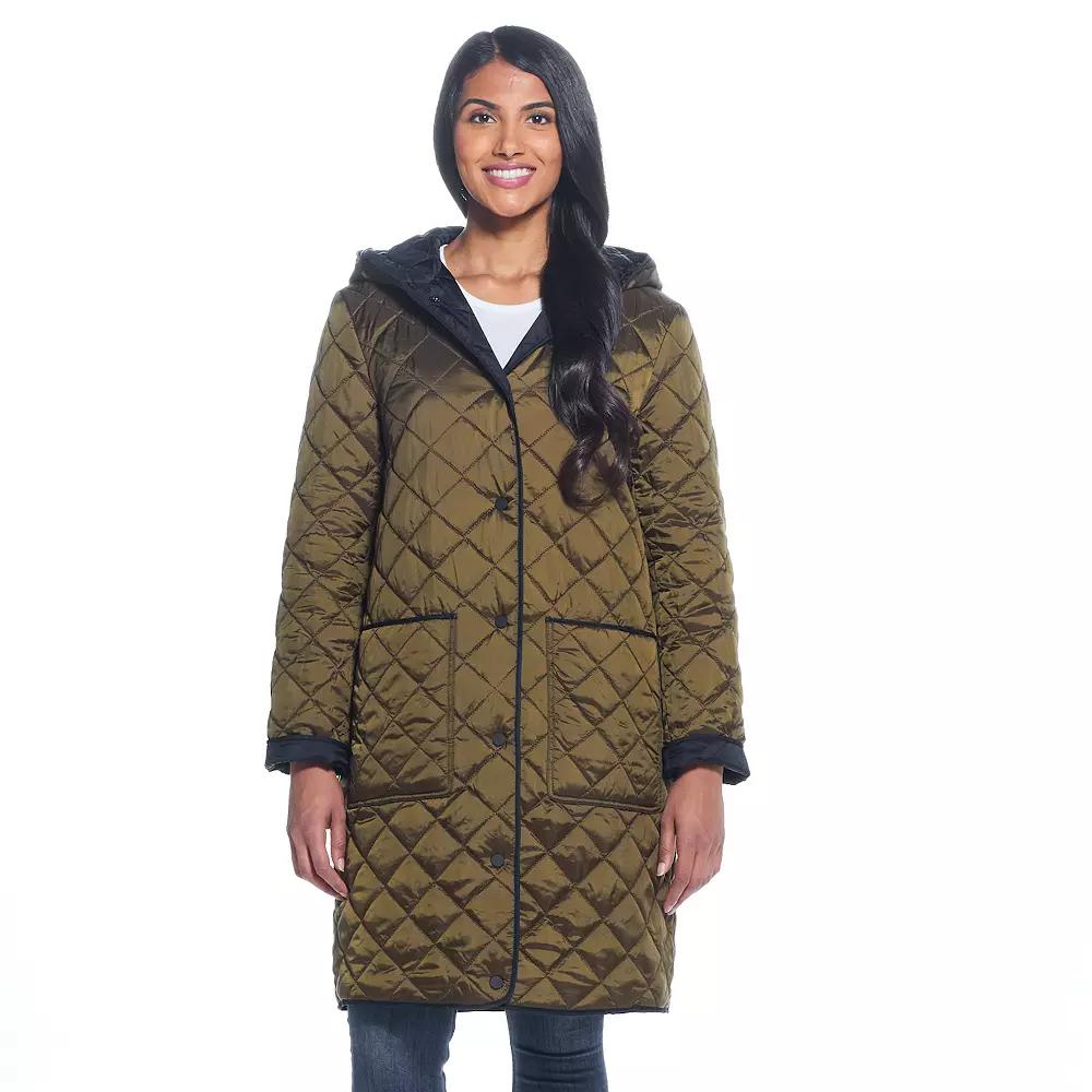 Women's Weathercast Quilted Reversible Duffle Jacket,  Product Image