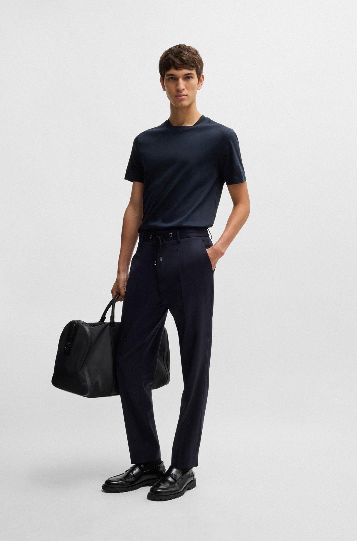 Slim-fit T-shirt in mercerized cotton Product Image