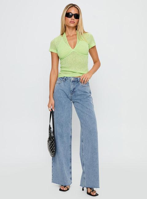 Normal Thing Strap Detail Top Mint Product Image