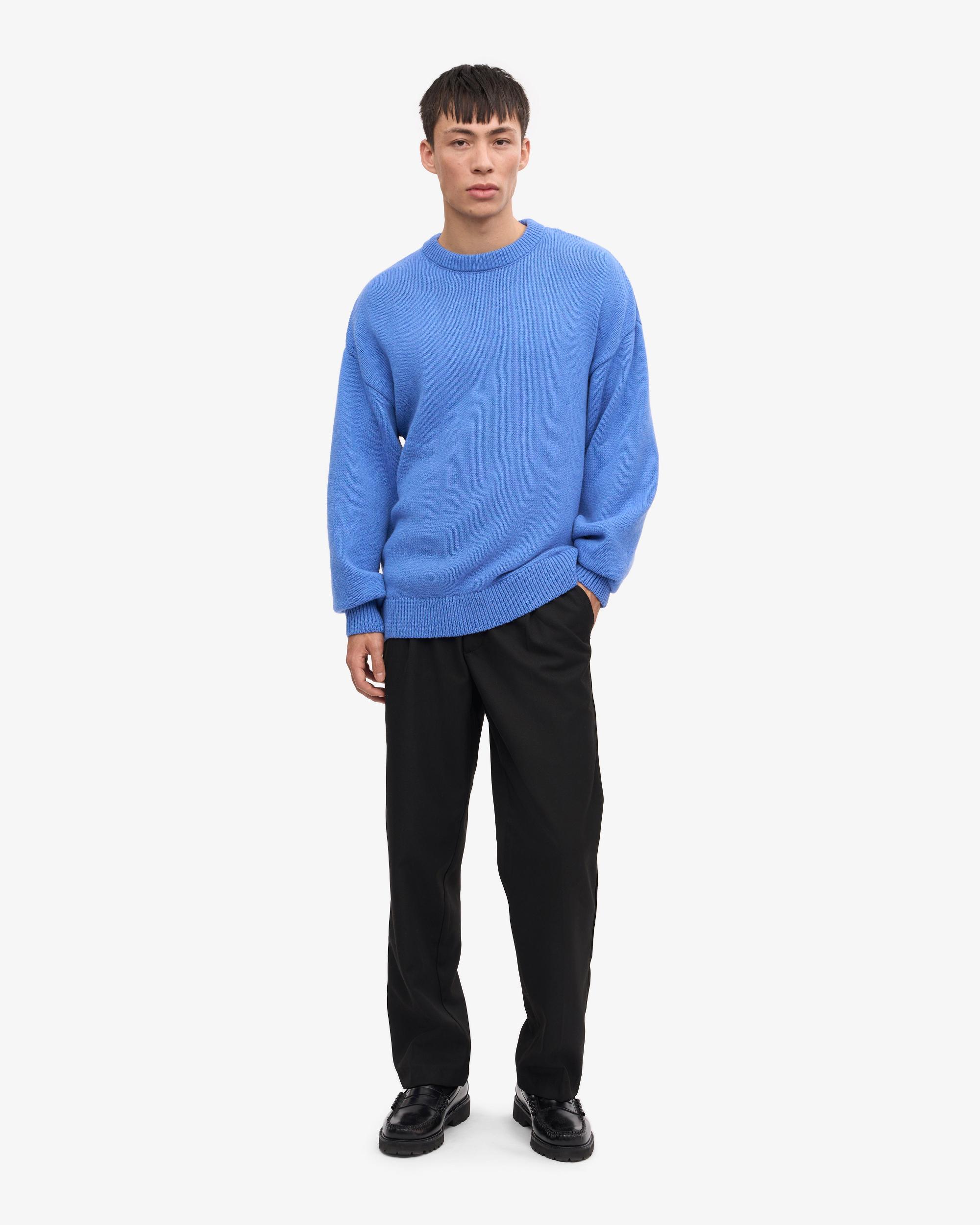 Oversized Merino Wool Crew - Magenta Blaze Product Image