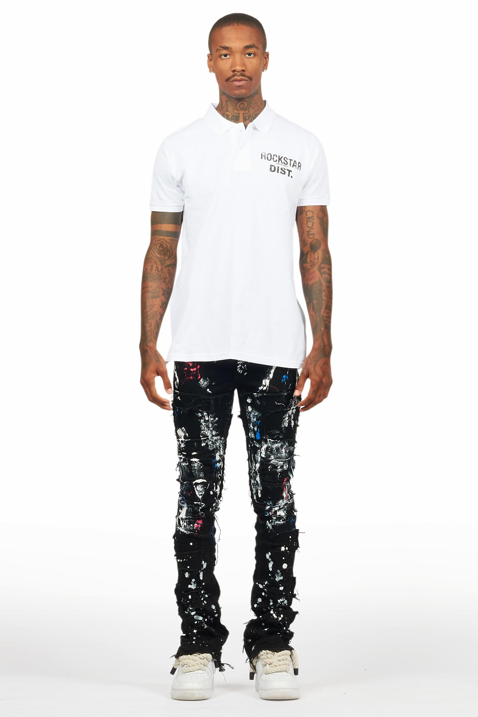 Dallin Black Painter Stacked Flare Jean Male Product Image