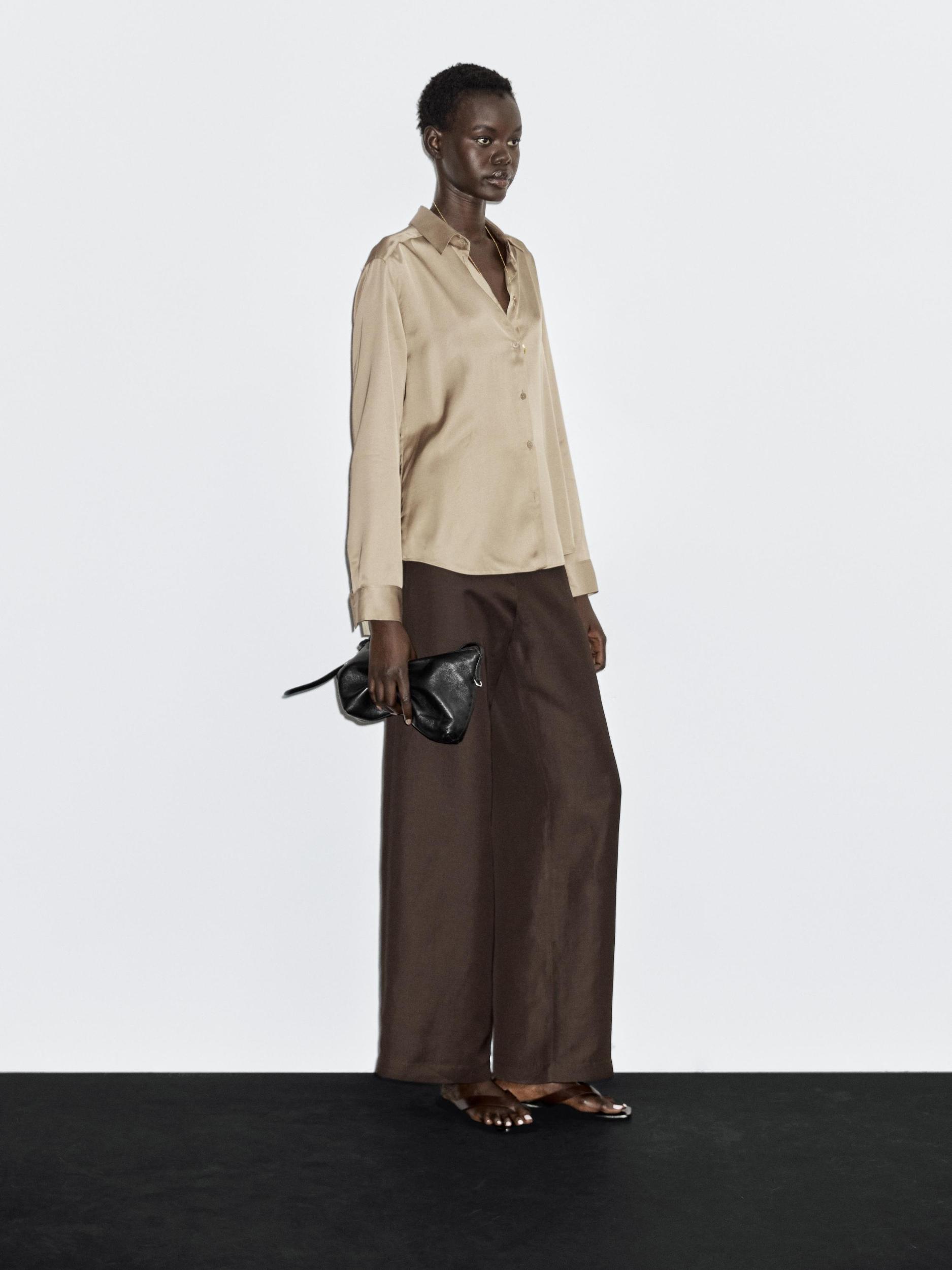 Flowing satin shirt Product Image