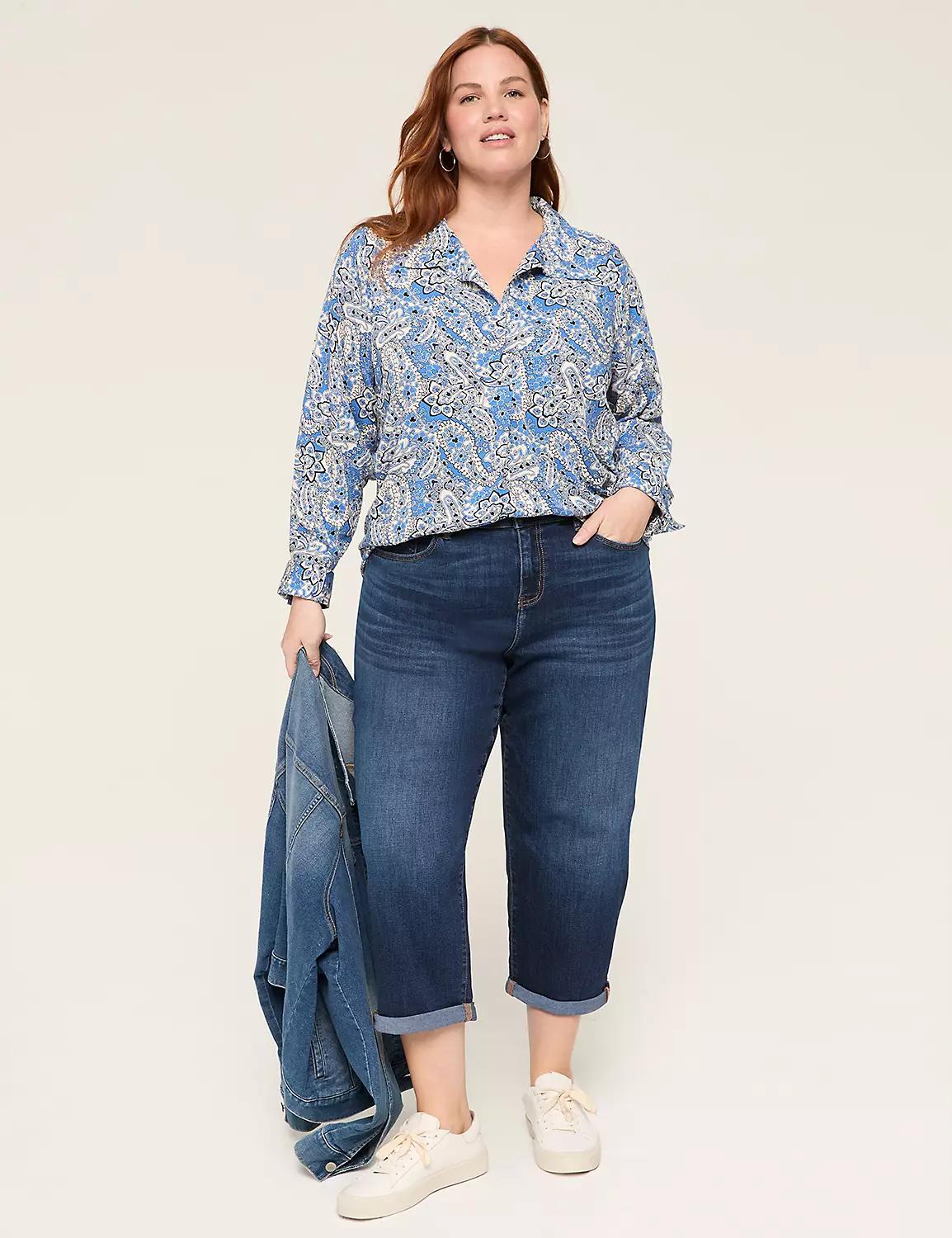 Relaxed Collar Popover Top Product Image