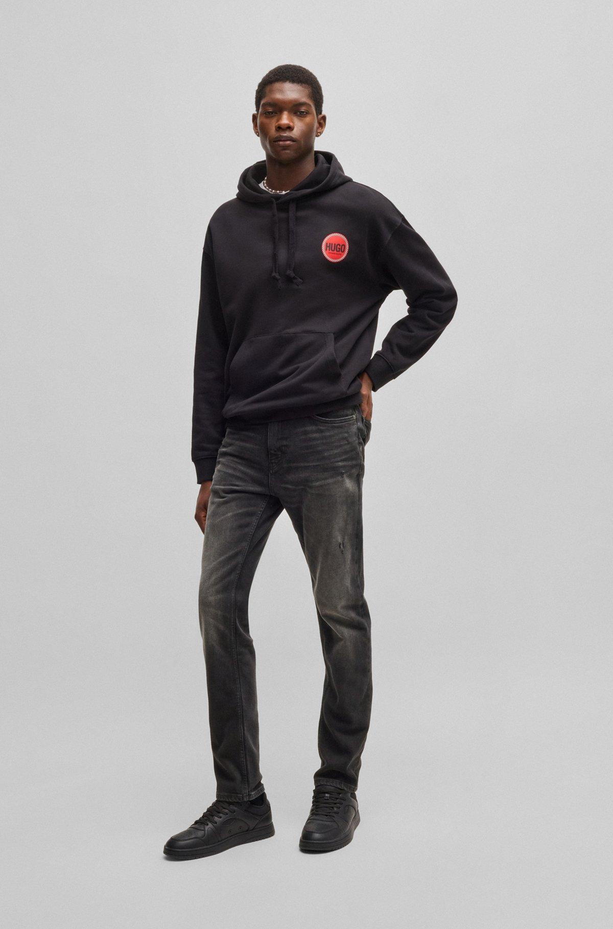 Slim-fit jeans in black stretch denim Product Image