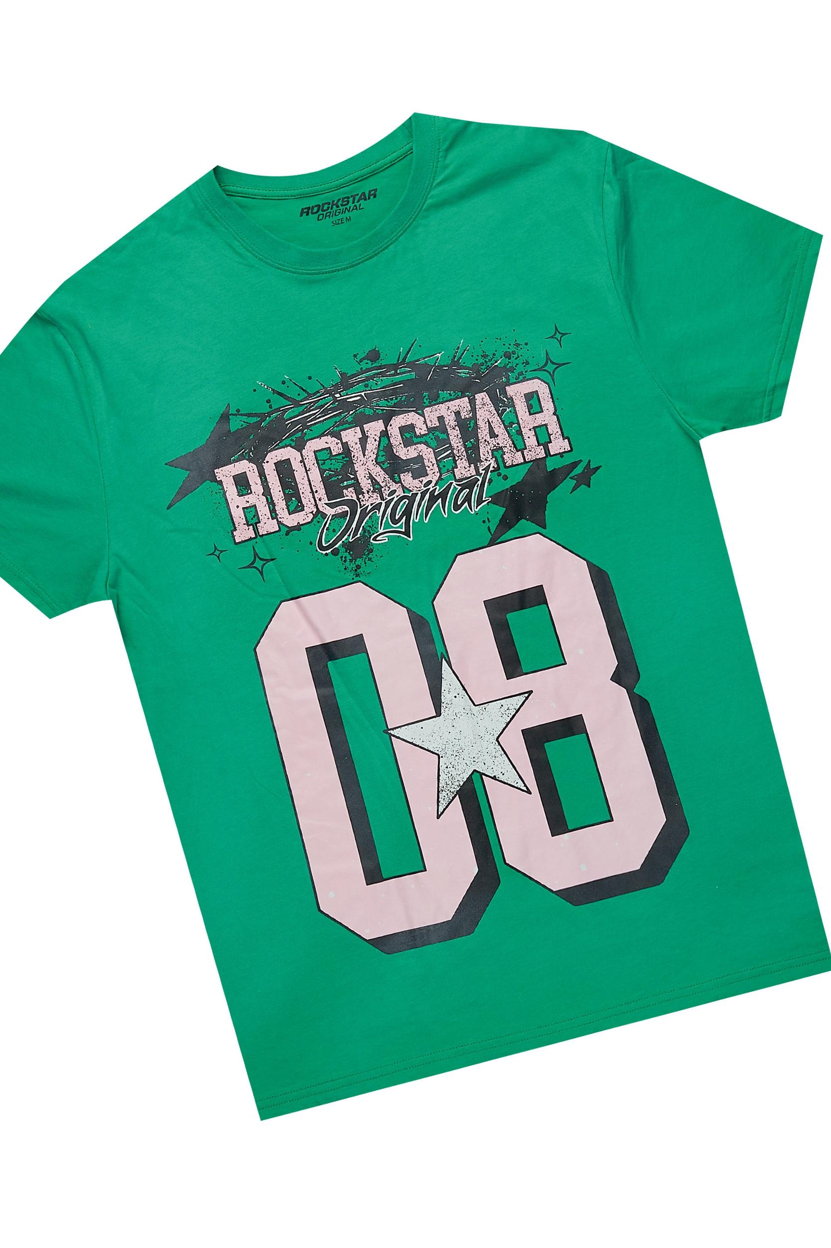 Carolina Green/Pink T-Shirt Short Set Female Product Image