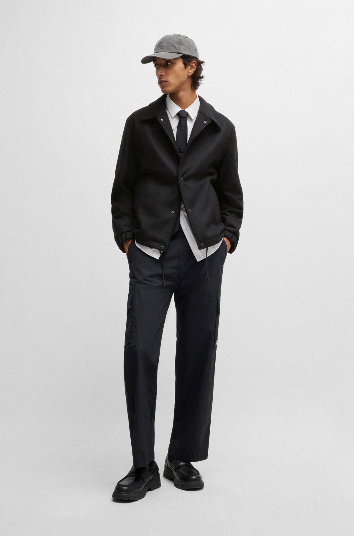 Wool coach jacket with adjustable hem Product Image