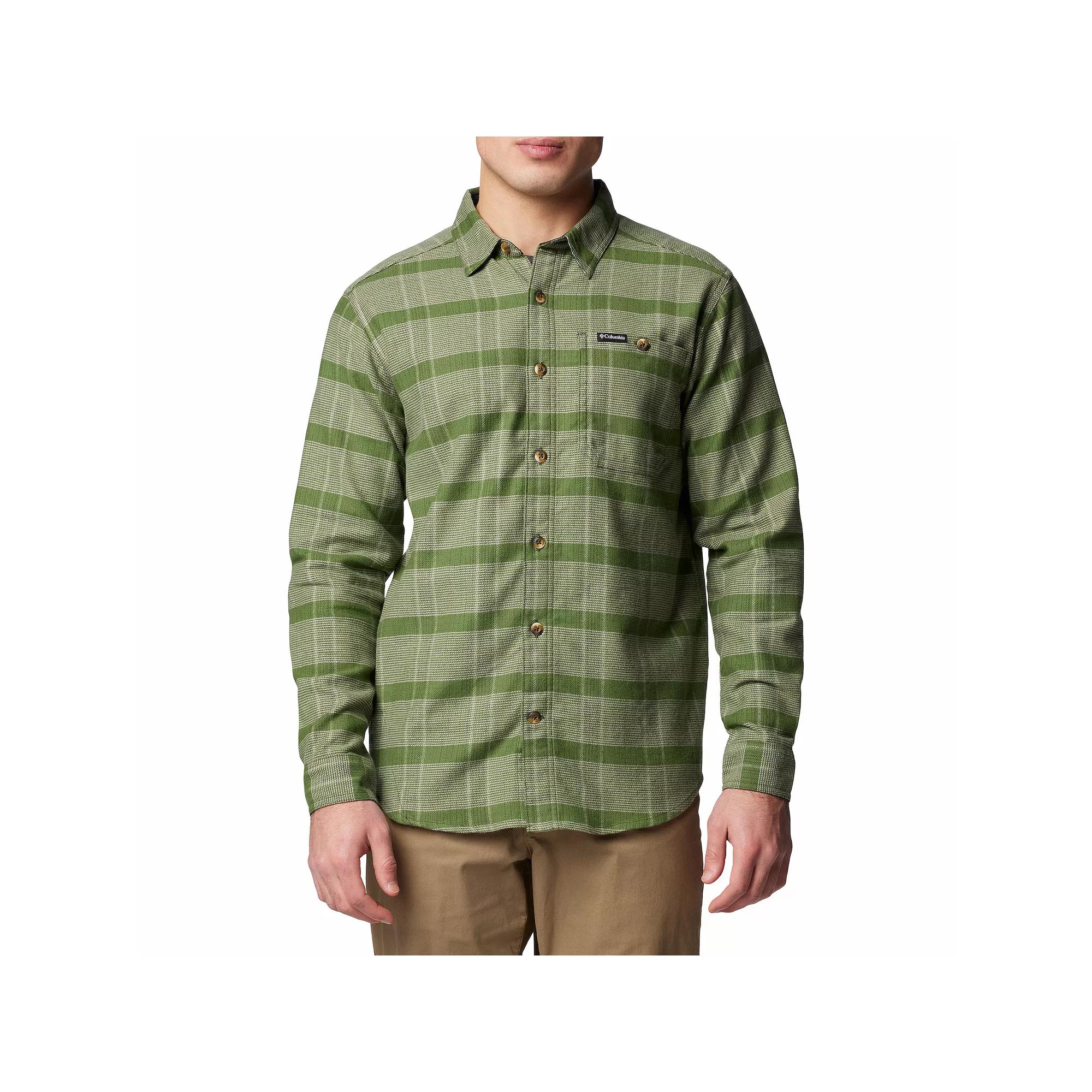 Men's Columbia Pitchstone™ Heavyweight Flannel Shirt, Size: XXL, Greenscape Product Image