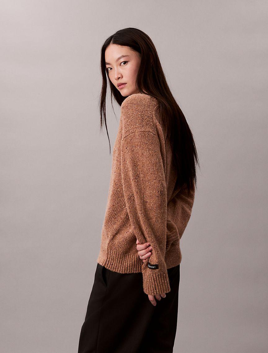 Chunky Relaxed V Neck Sweater Product Image