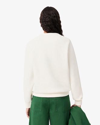 Women's Crew Neck Piqué Sweatshirt Product Image