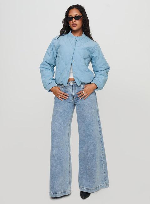 Qwynne Quilted Jacket Blue Product Image