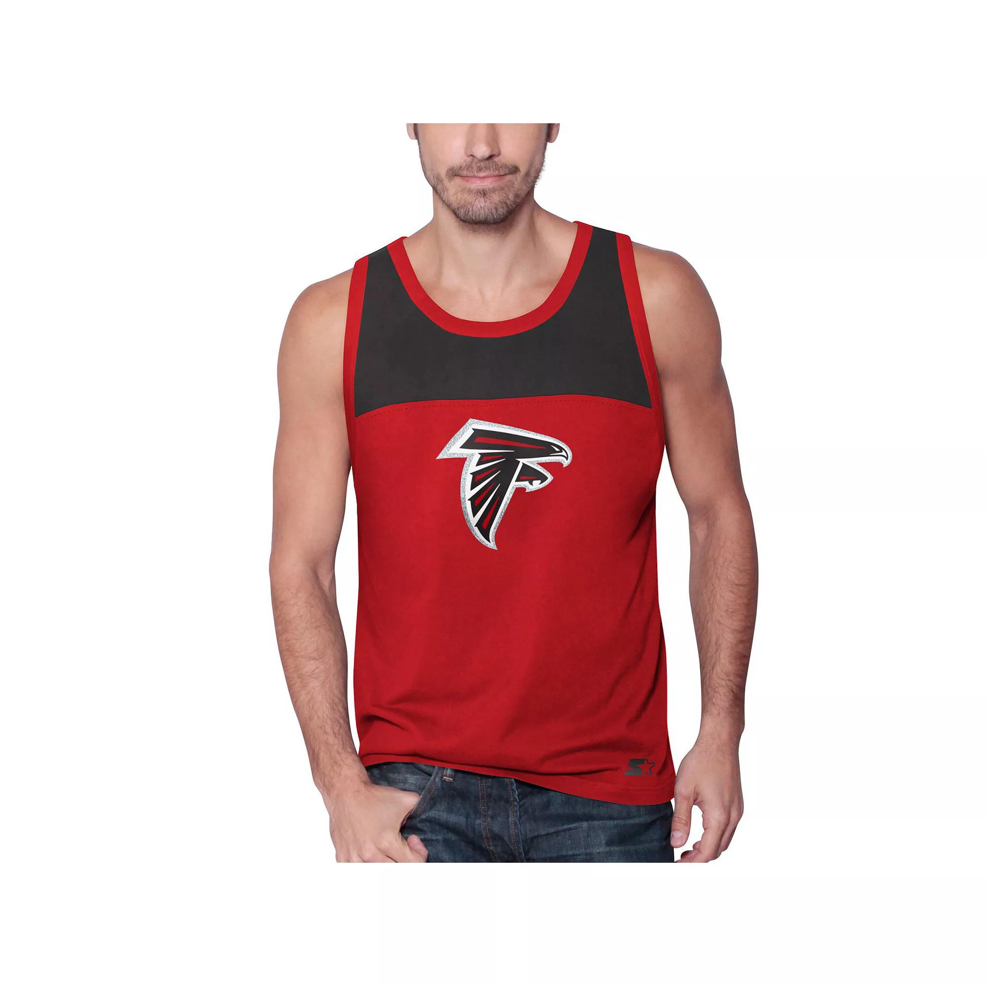 Men's Starter Red/Black Atlanta Falcons Logo Touchdown Fashion Tank Top,  Product Image