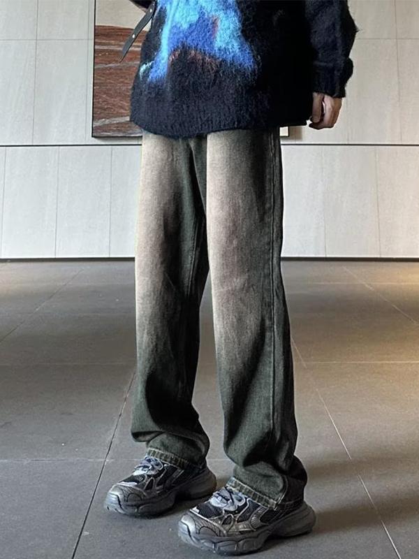 Men's Vintage Distressed Loose Jeans Product Image