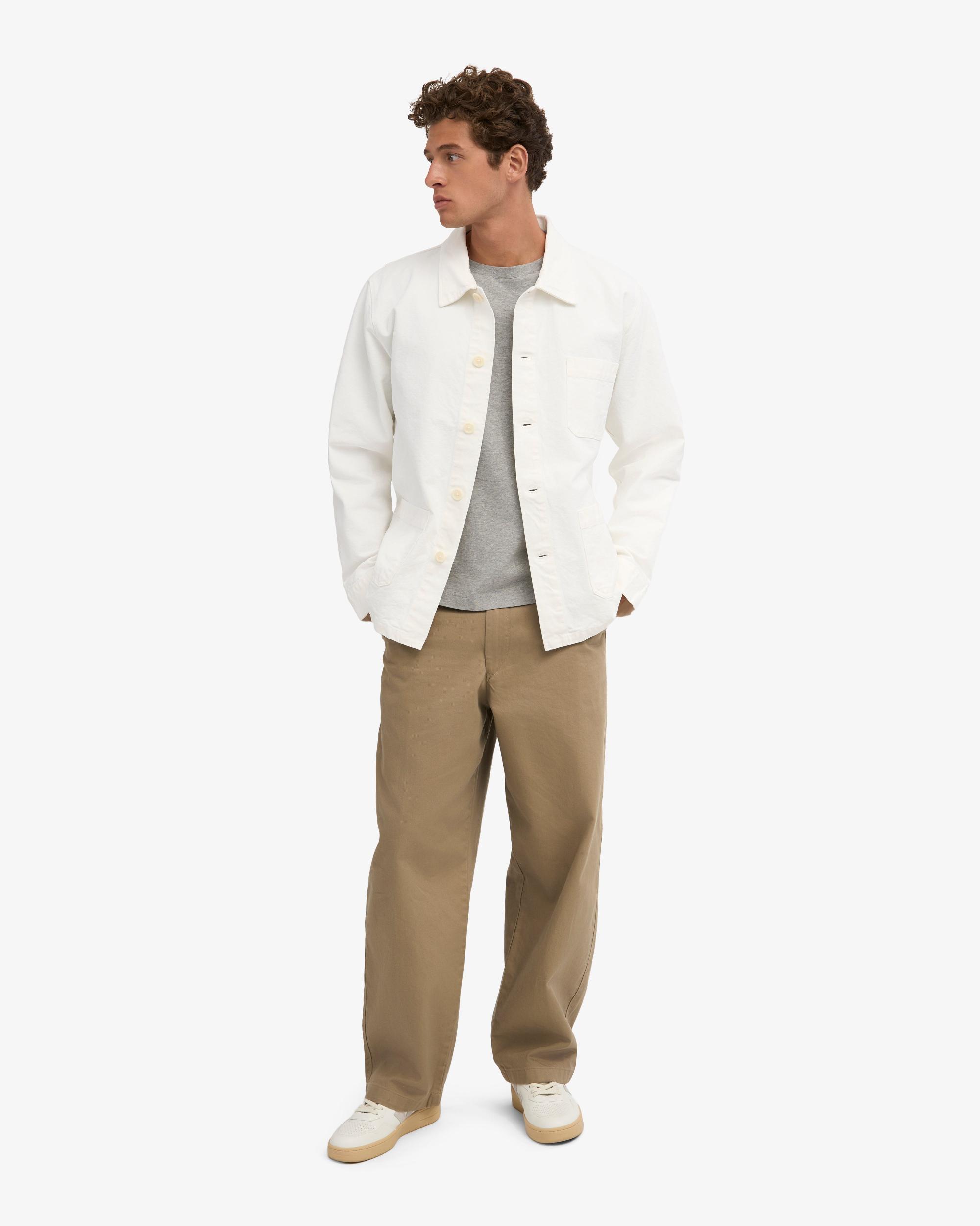 Organic Workwear Jacket - Optical White Product Image