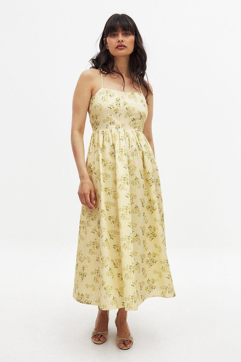 Open Back Tie Detail Midi Dress Product Image