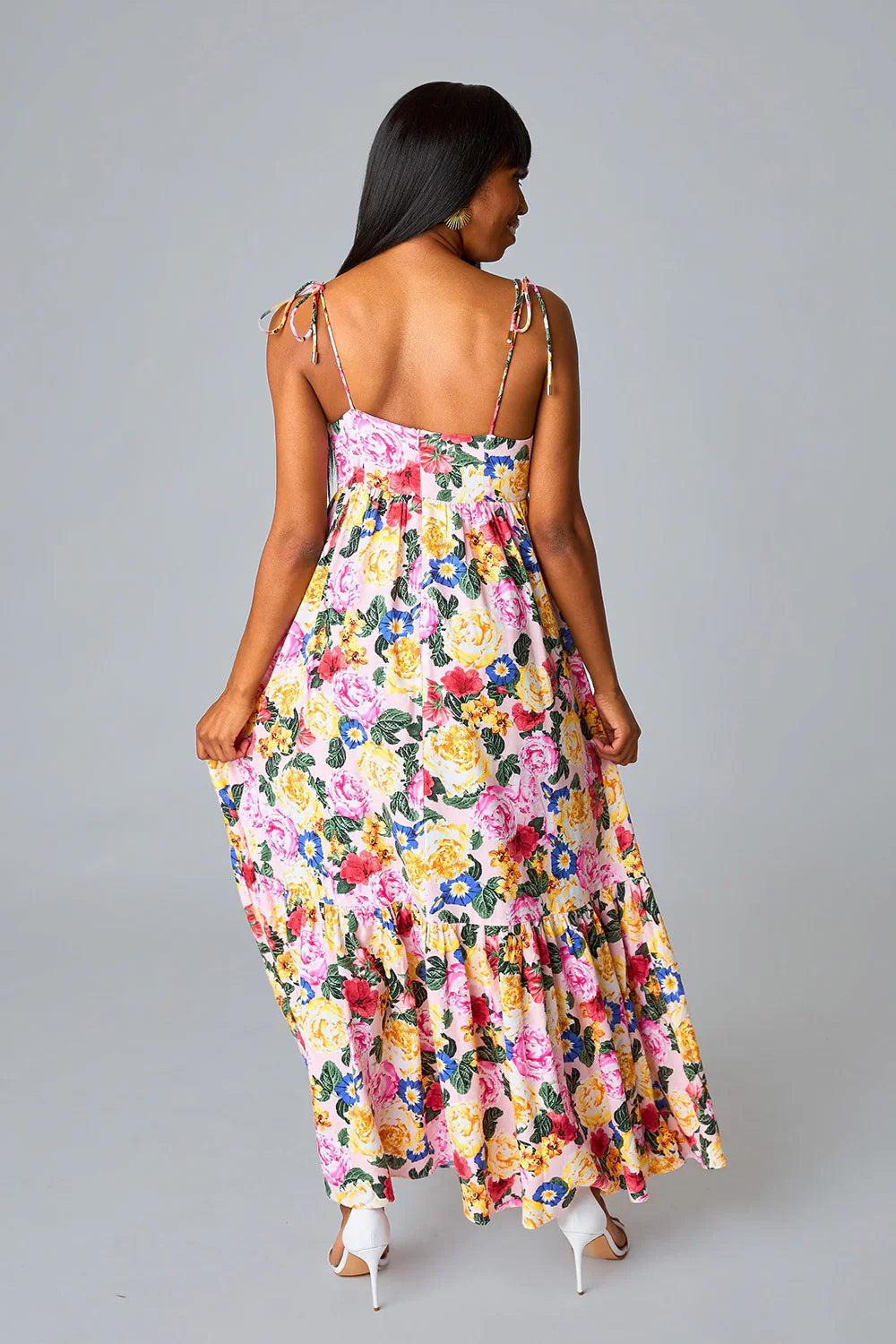 Soleil Monet Tie Shoulder Maxi Dress Product Image