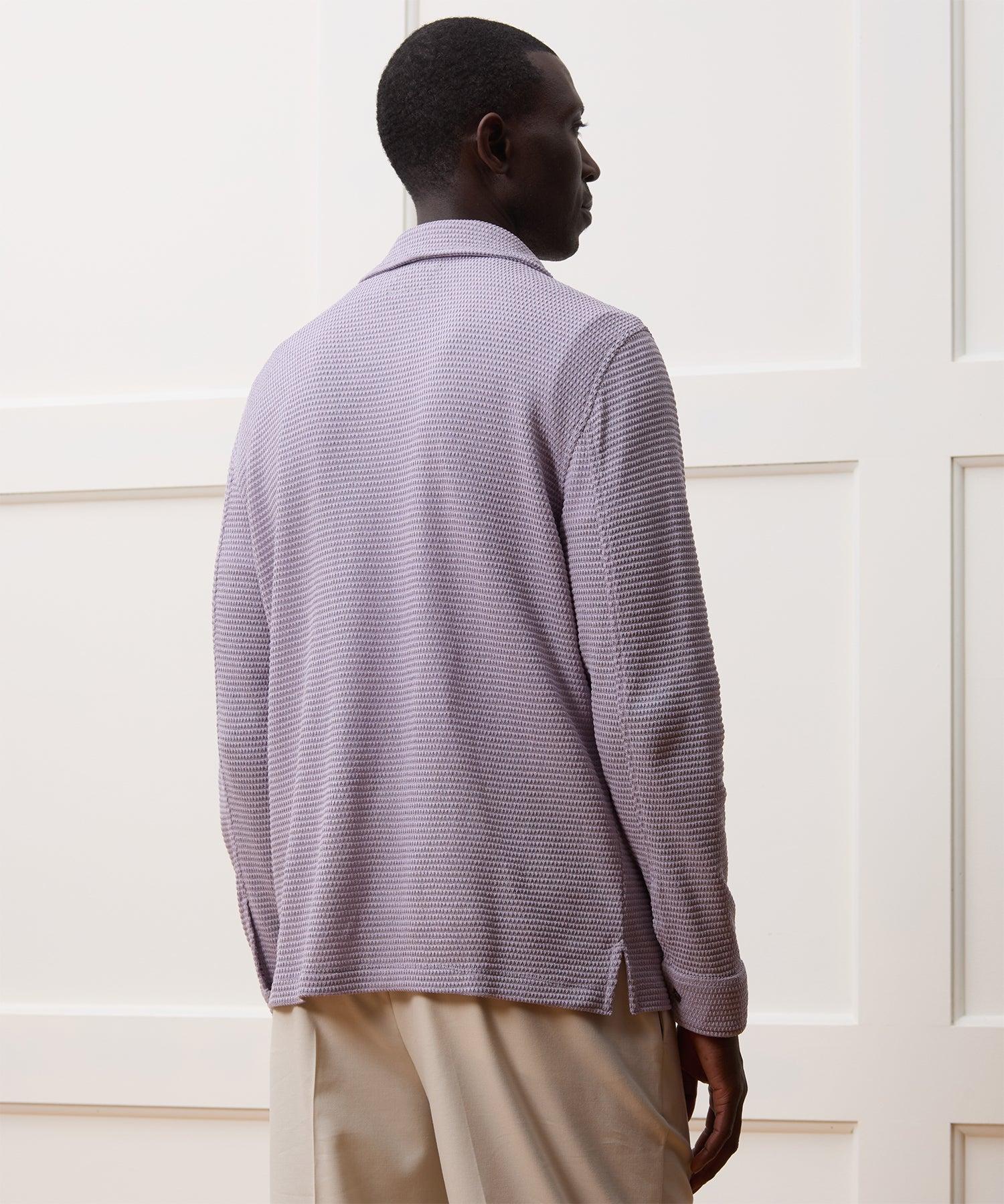 Textured Knit Polo Shirt Product Image