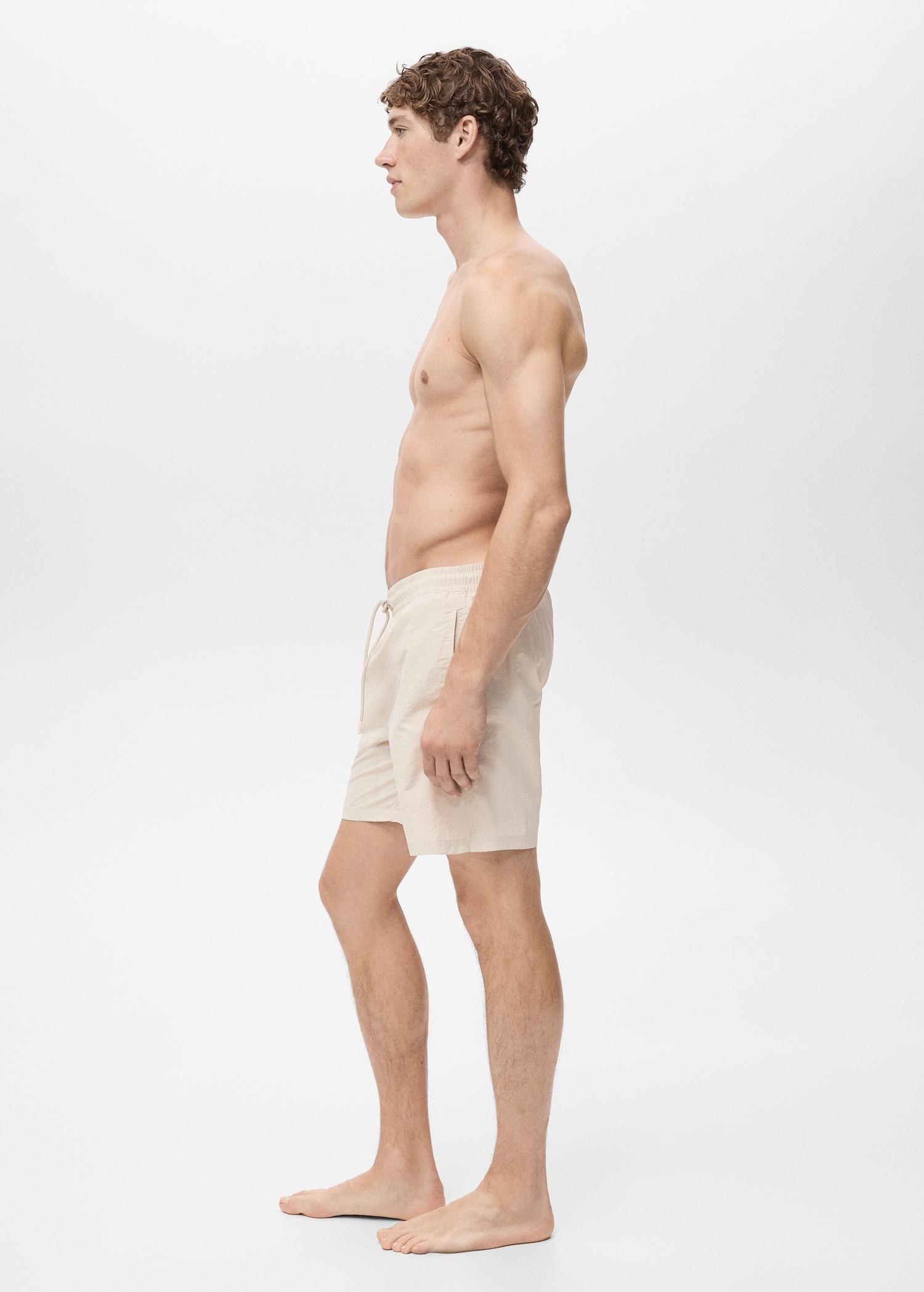 Basic drawstring swimsuit - Men | MANGO USA Product Image