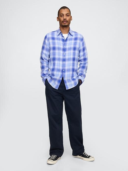 100% Linen Classic Shirt Product Image