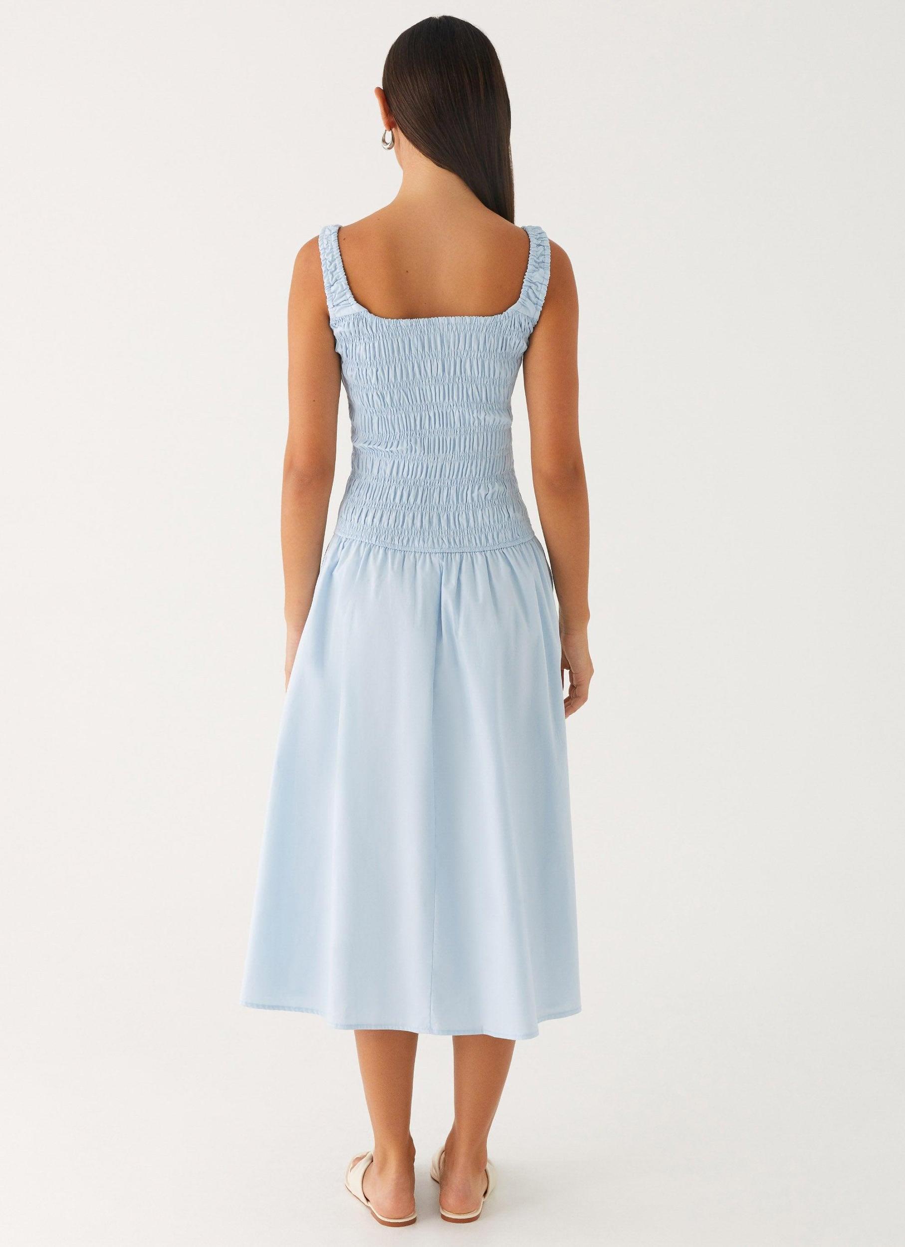 Wildflower Midi Dress - Blue Product Image