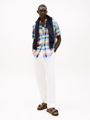 Regular Fit Linen Madras Shirt Product Image