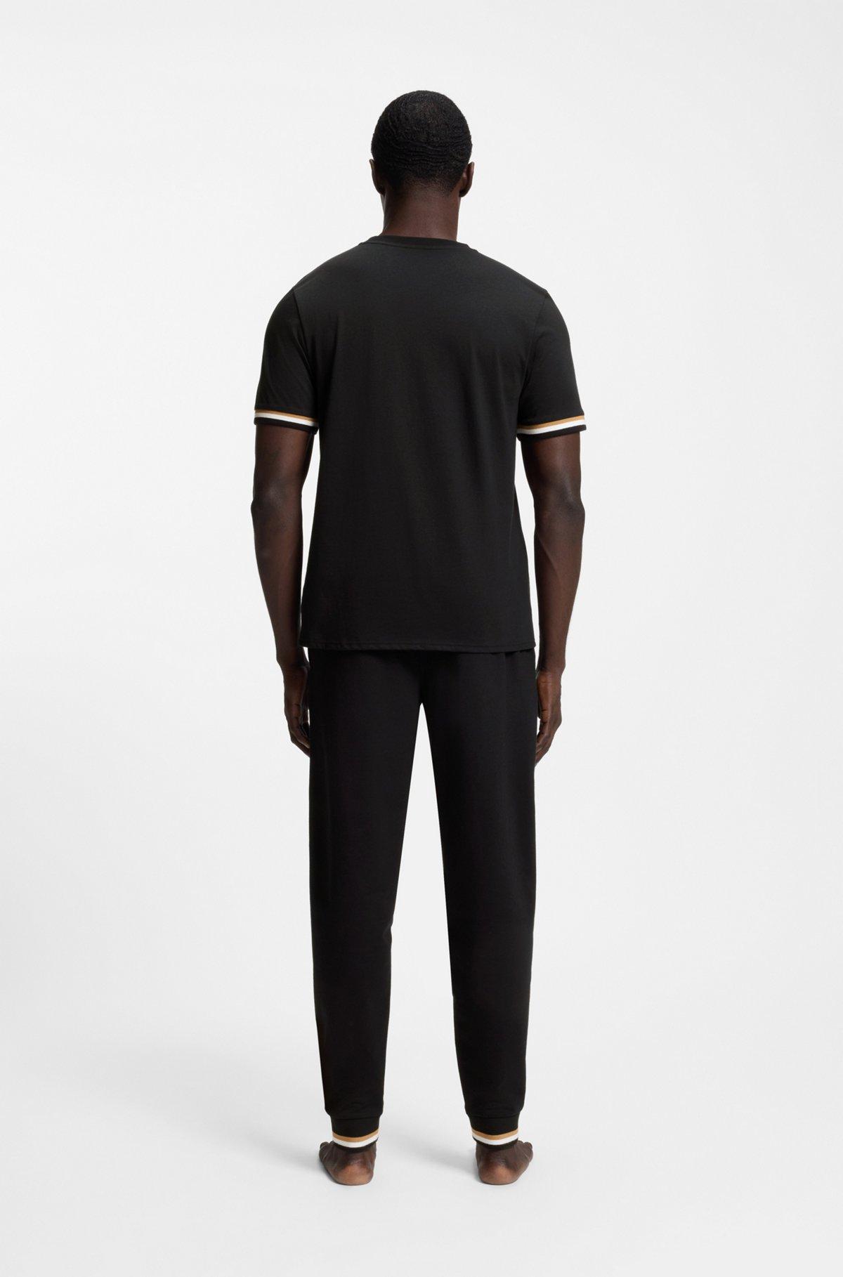 Slub-cotton T-shirt with logo detail Product Image