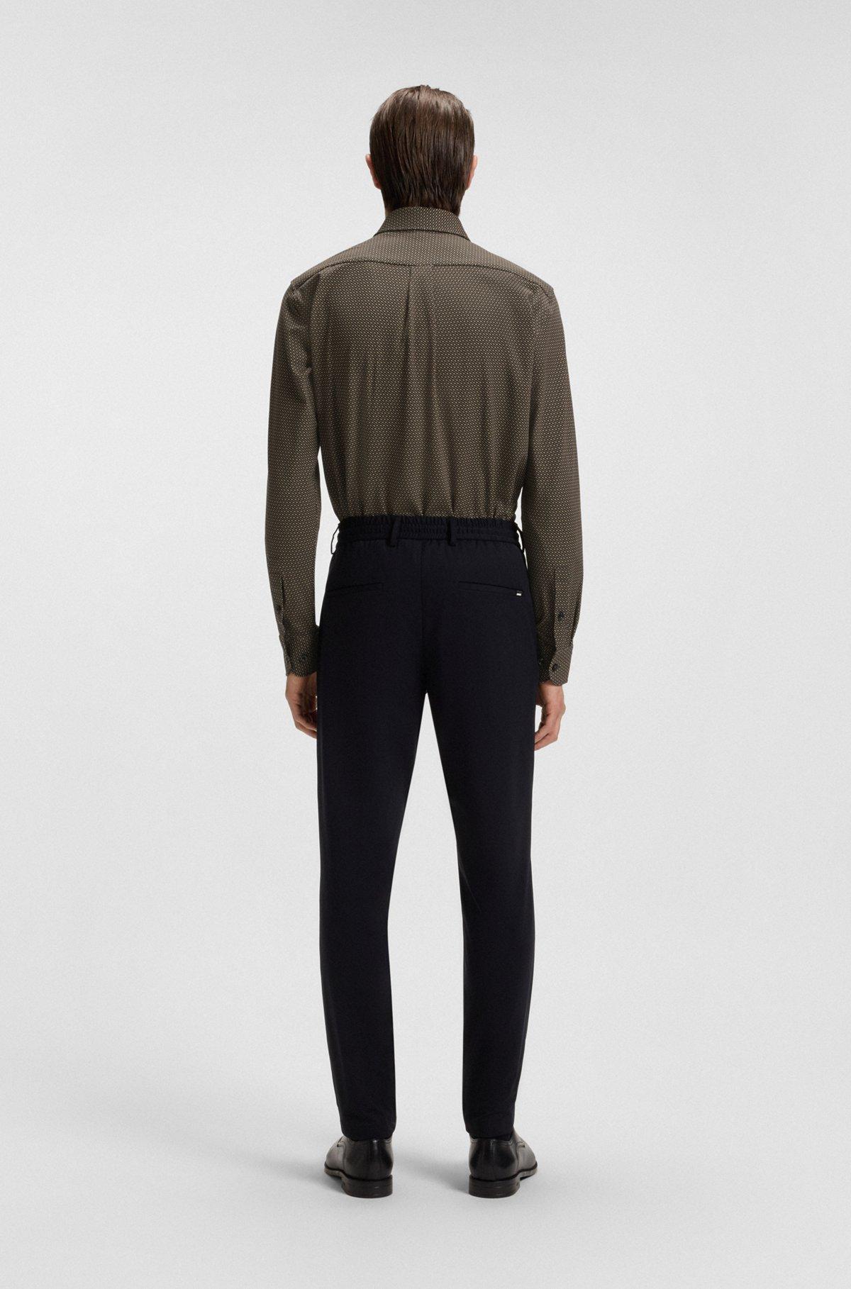 Slim-fit shirt in cotton with monogram print Product Image