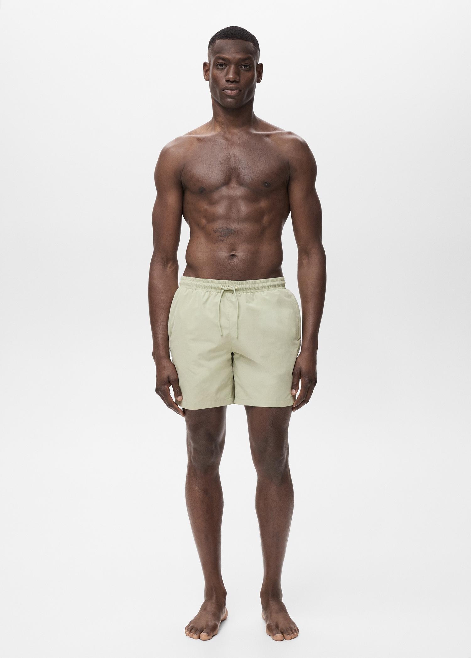 Swimsuit with zip pockets - Men | MANGO USA Product Image