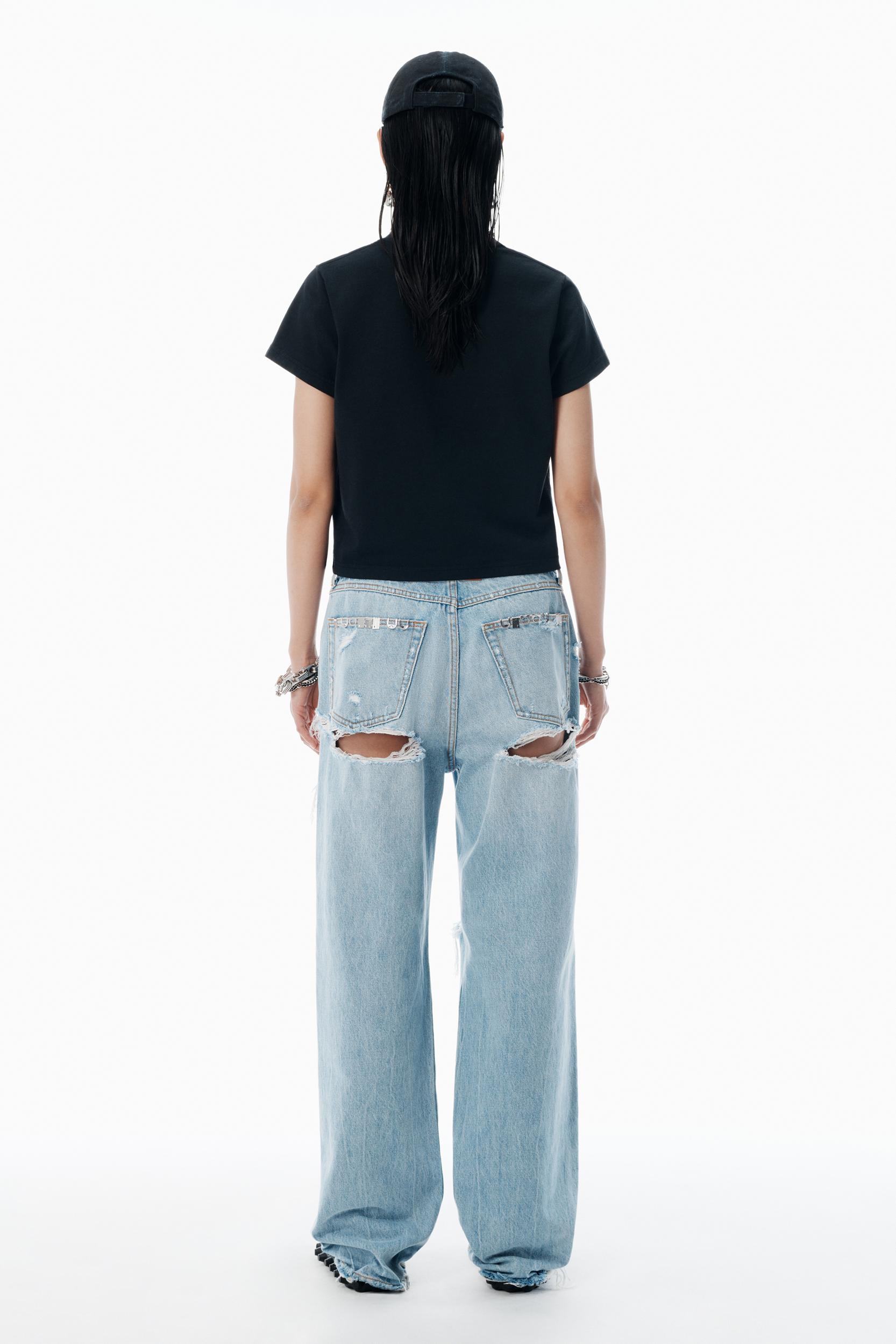 Black Crystal Hotfix & Cotton Logo Tee Product Image