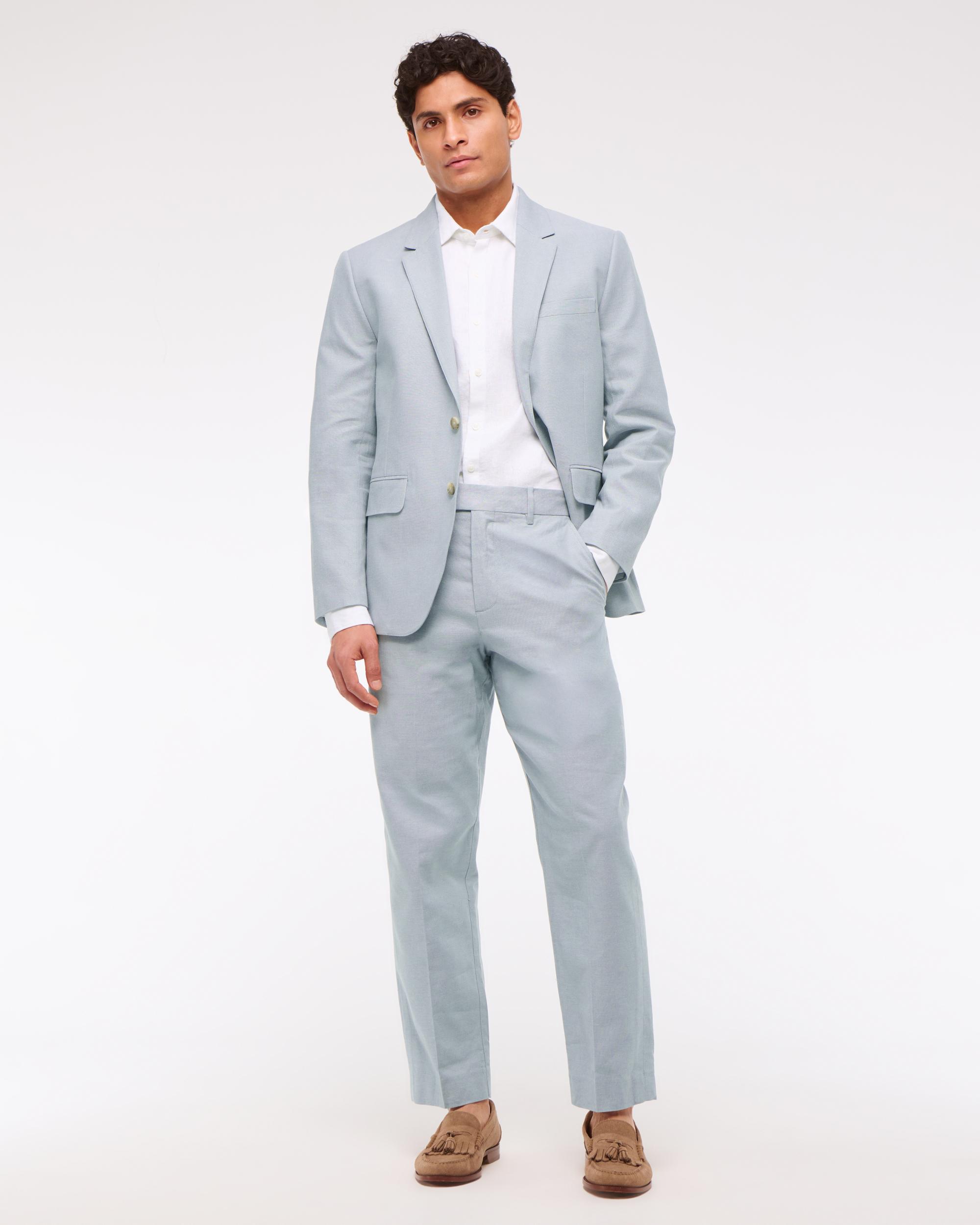 The A&F Collins Linen-Blend Suit Pant Product Image