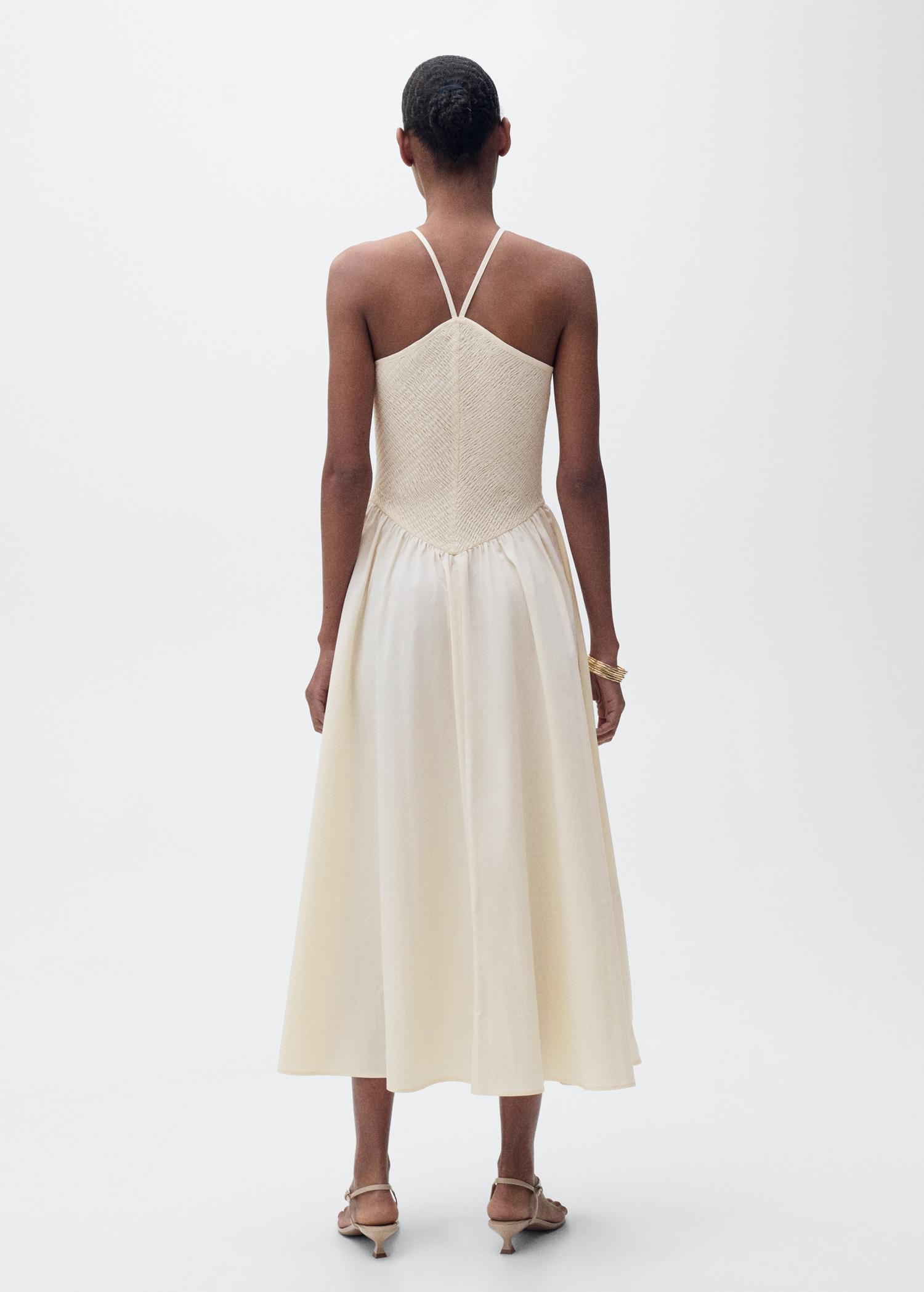Combined halter-neck dress - Women | MANGO USA Product Image