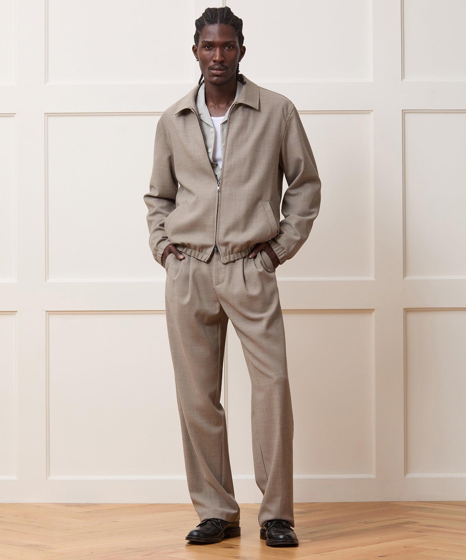 Lightweight Italian Wool Bomber Jacket Product Image