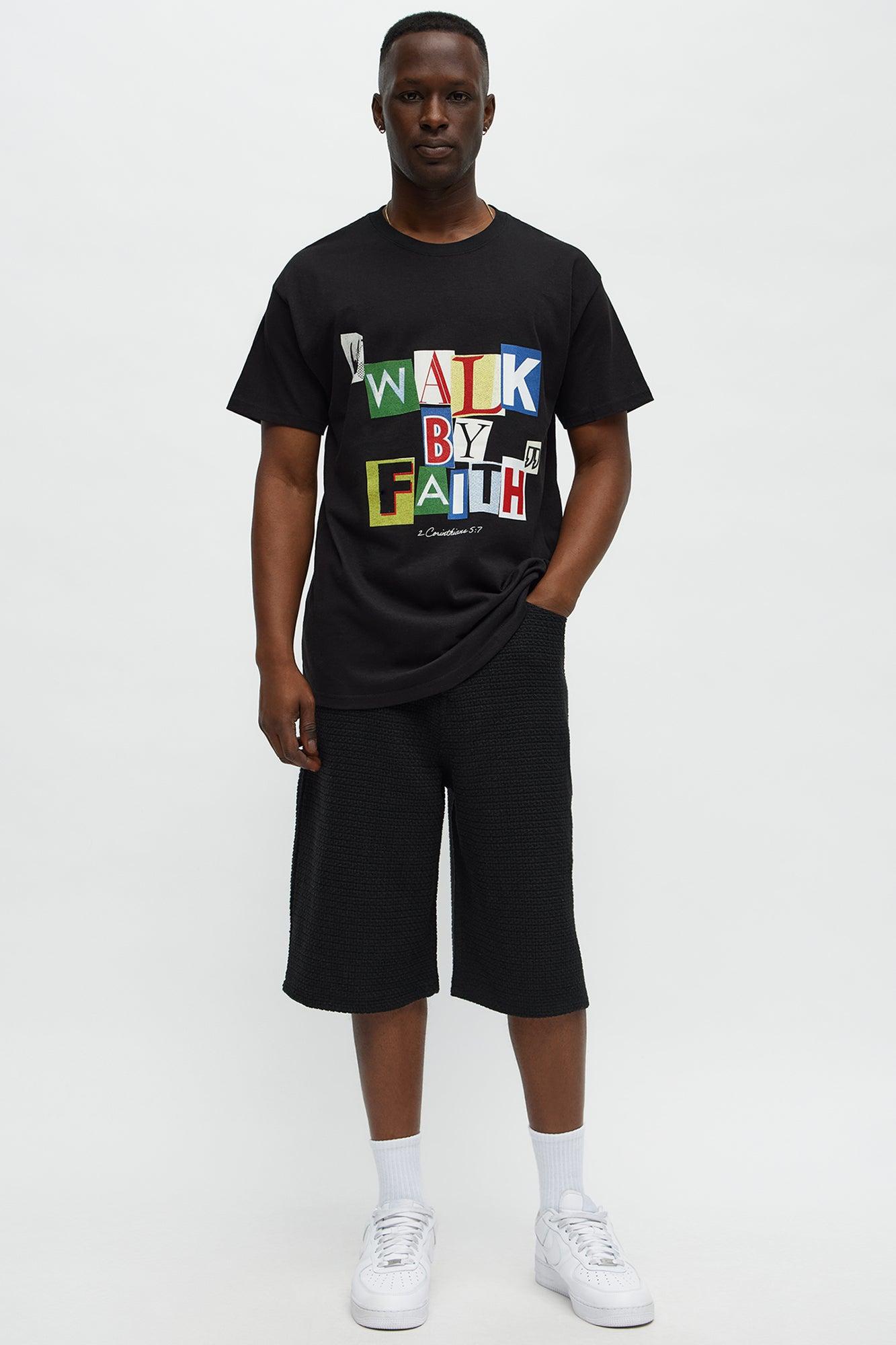 Walk By Faith Short Sleeve Tee - Black Male Product Image