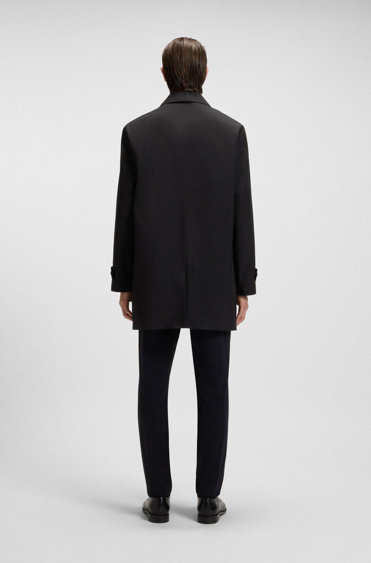 BOSS - GORE-TEX® water-repellent tailored coat with concealed zipper - Black Product Image