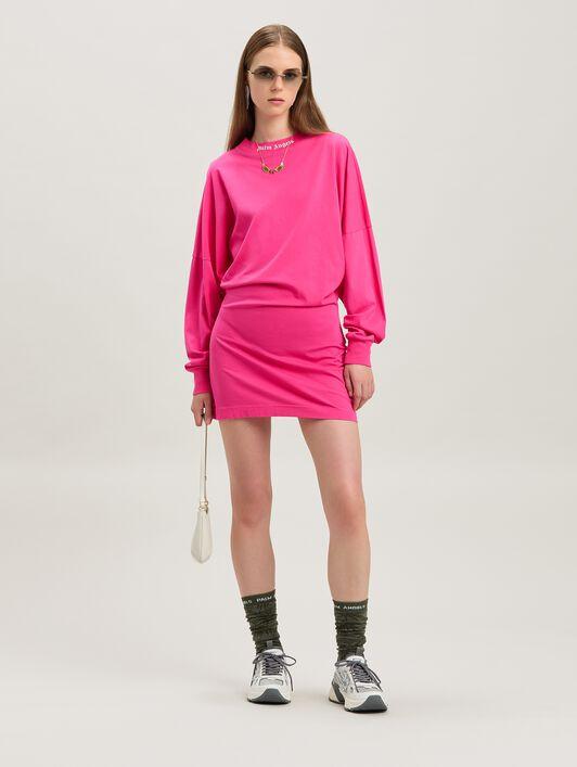 B CURVED LOGO MINI TEE DRESS FUCHSIA - S Product Image