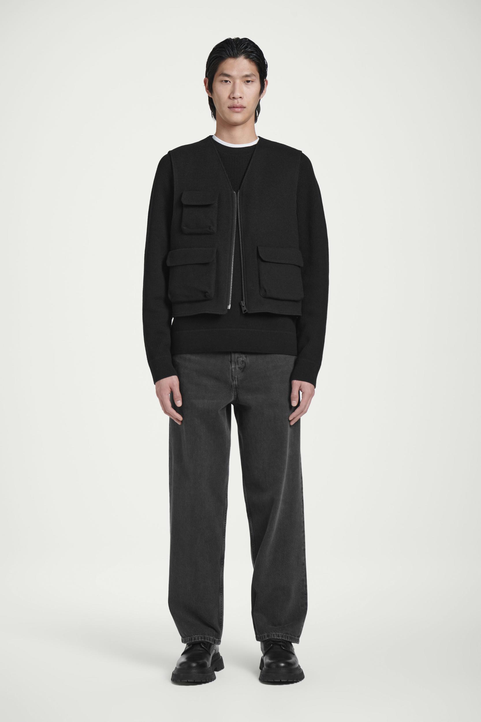 WOOL-BLEND UTILITY VEST Product Image