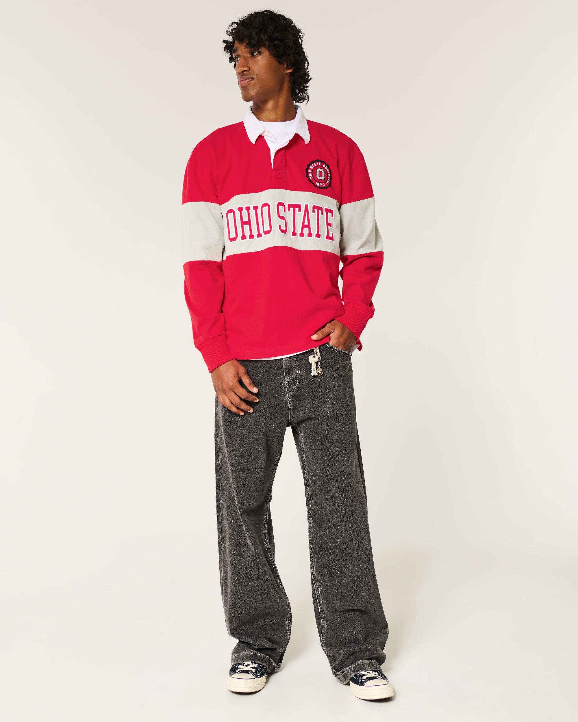 Boxy Heavyweight Ohio State Graphic Rugby Polo Product Image