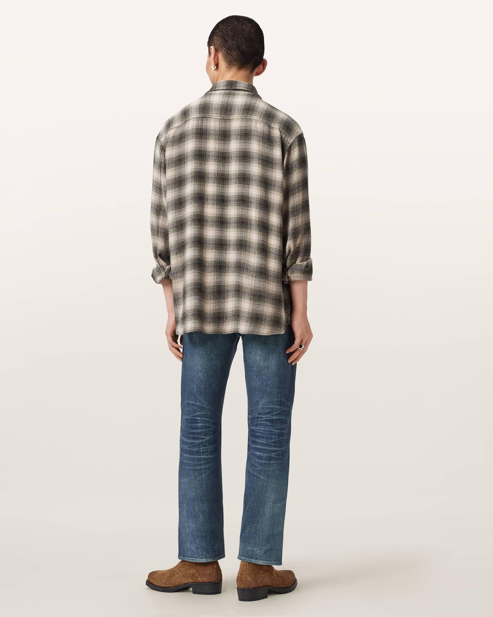 Bead Straight Leg Illusion Pants ILLUSION INDIGO | ALLSAINTS US Product Image