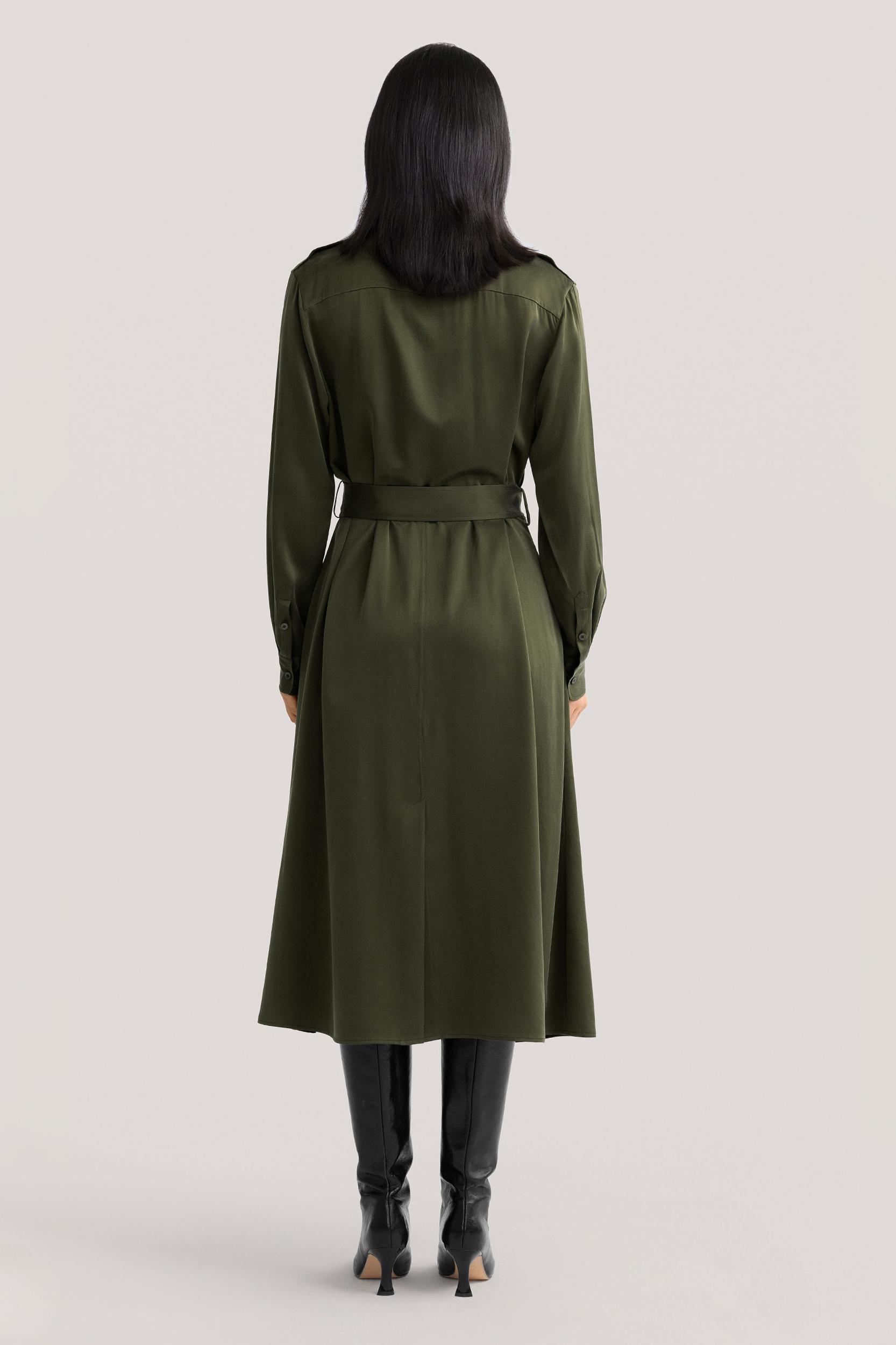 Sand-washed Pocket Trench Dress Product Image
