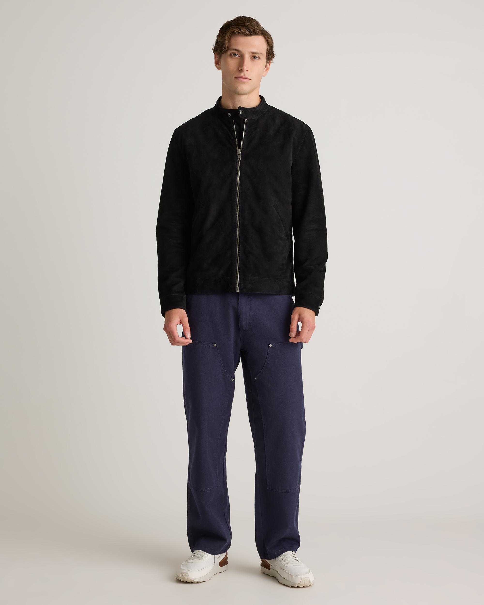 Quince | Men's 100% Suede Café Racer Jacket Leather Product Image