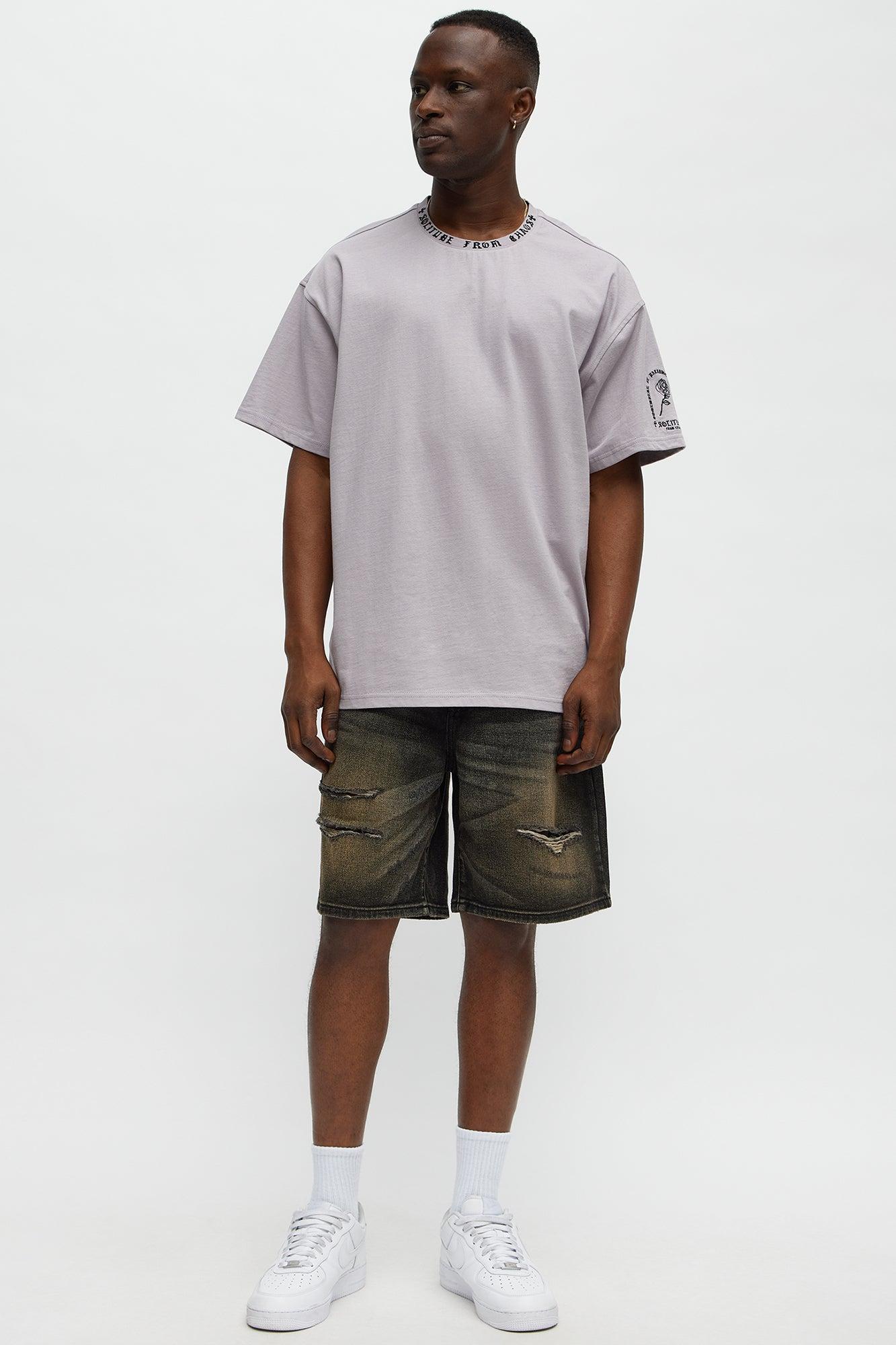 Short Sleeve Solitude From Chaos Tee - Dark Grey Male Product Image