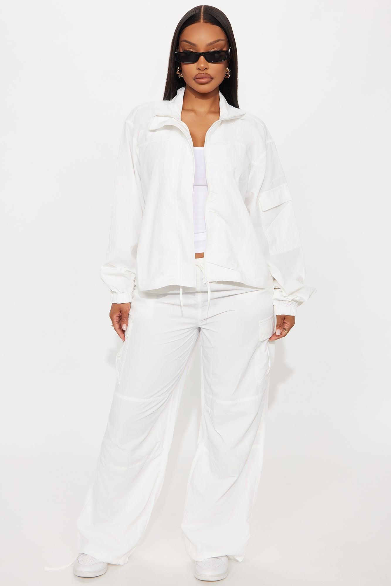 Check It Out Windbreaker Jacket - Off White Female Product Image