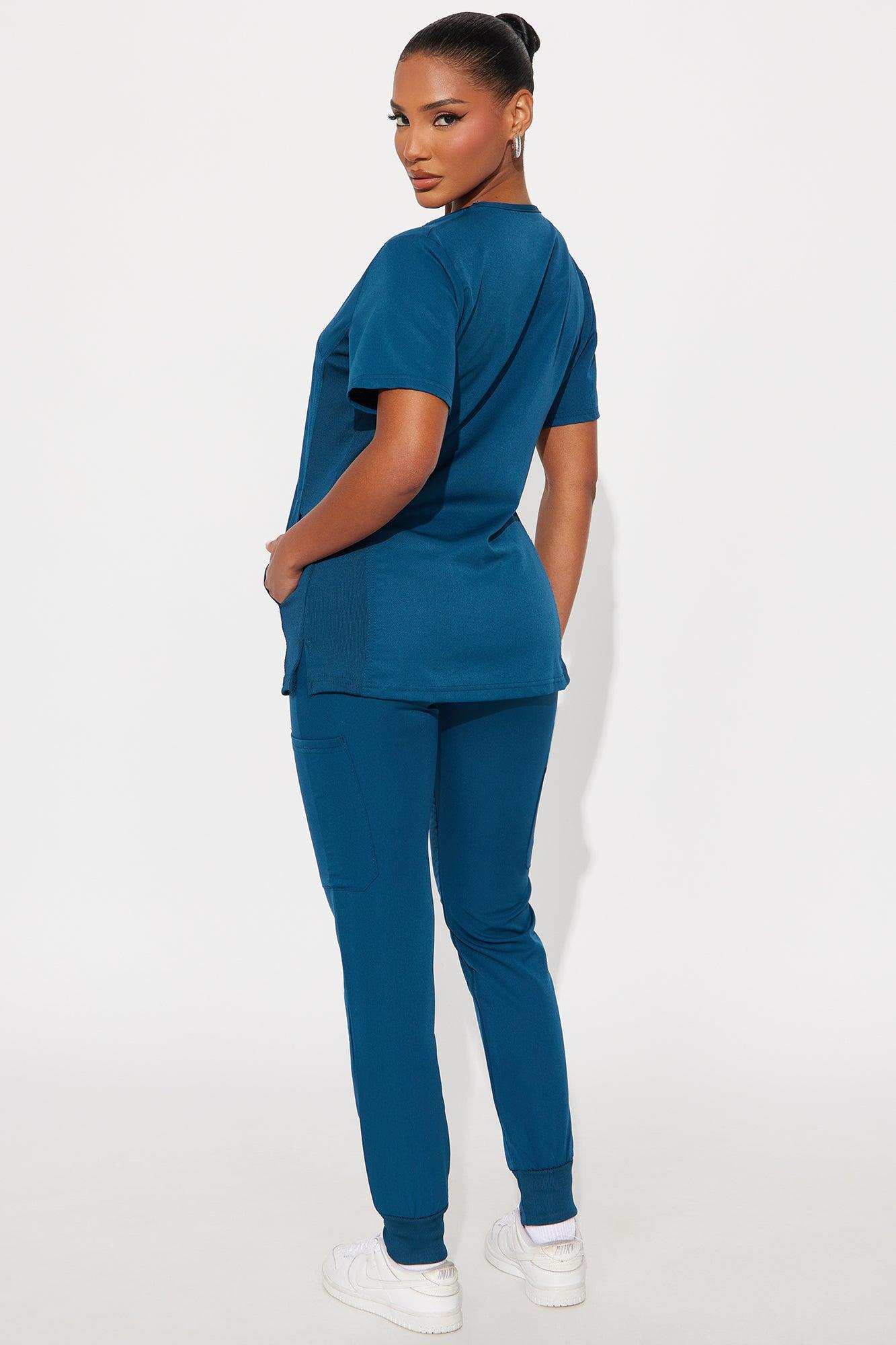 Get To Work Stretch Uniform Scrub Jogger Set - MidnightBlue Female Product Image