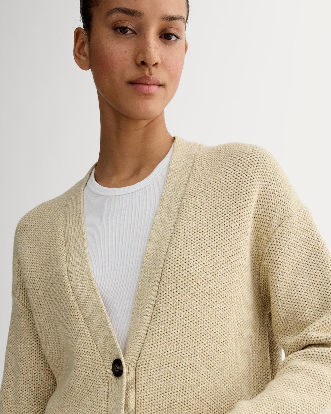 Womens Cotton Honeycomb Cardigan by Everlane Product Image
