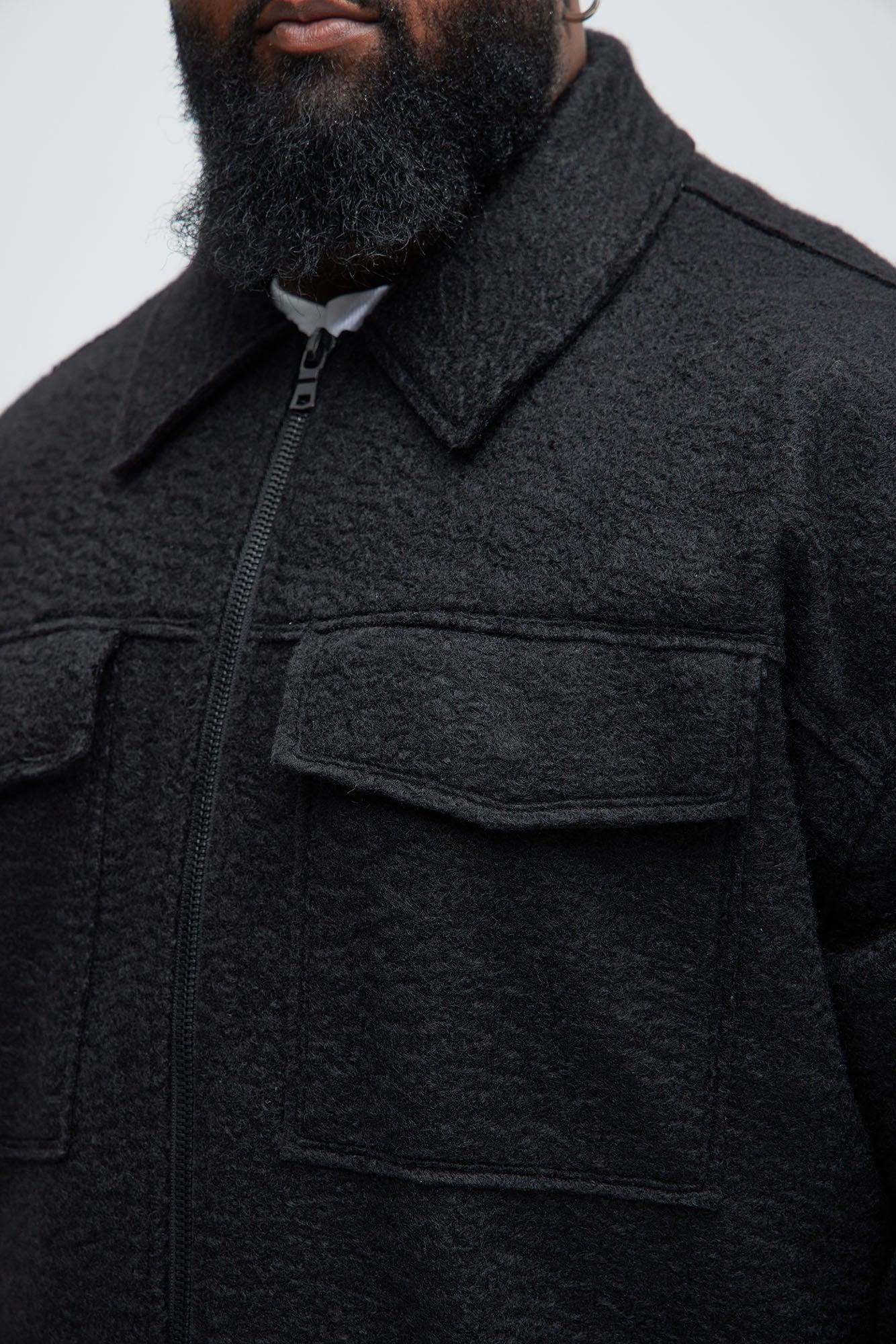 Tip- Top Wool Like Jacket - Black Product Image