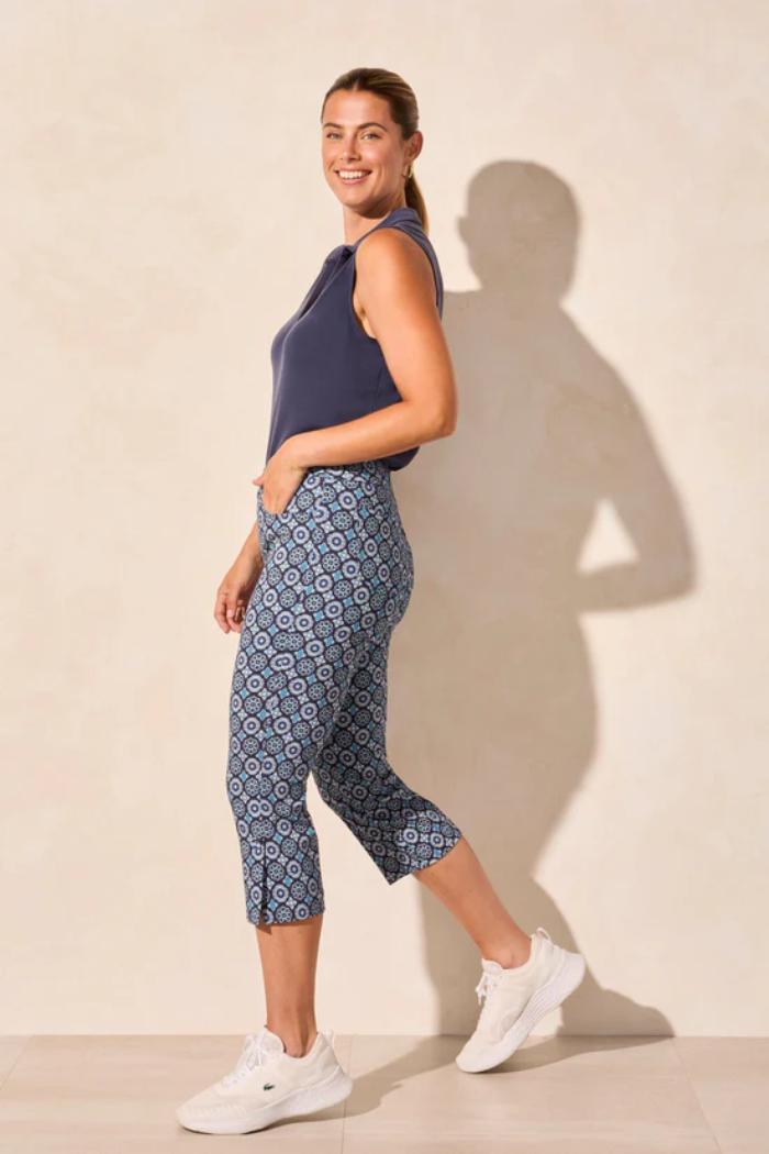 Pull On Capri with Self Button Vent Product Image