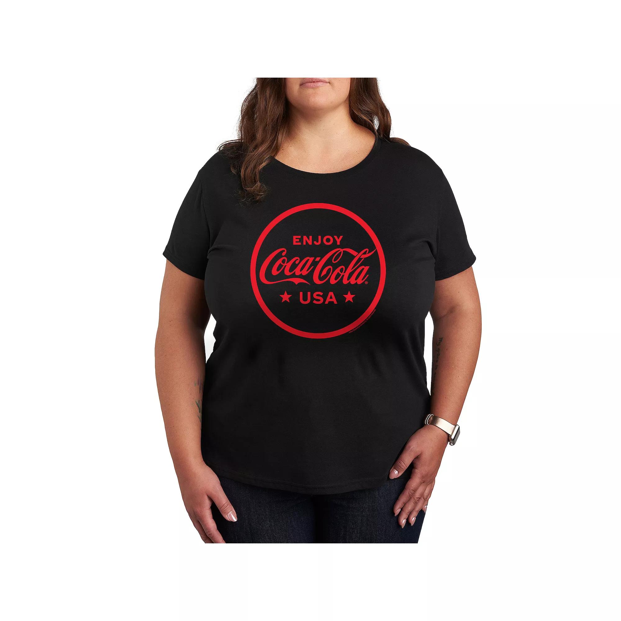 Plus Coca-Cola Enjoy USA Graphic Tee, Women's,  Product Image