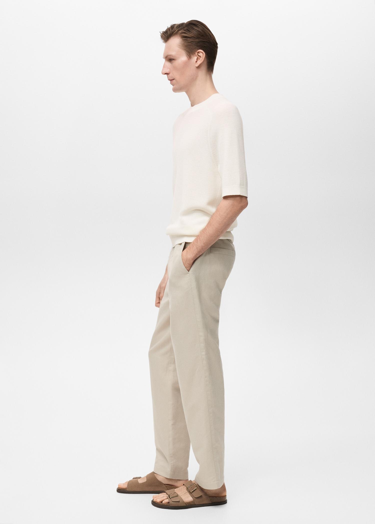 Fine-knit T-shirt - Men | MANGO USA Product Image