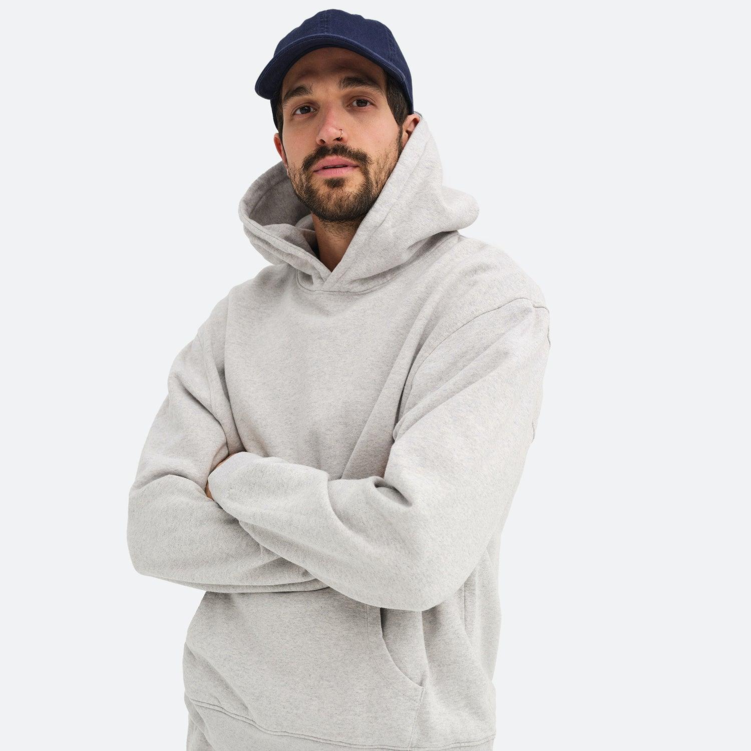 Men's Organic Fleece Hoodie Male Product Image