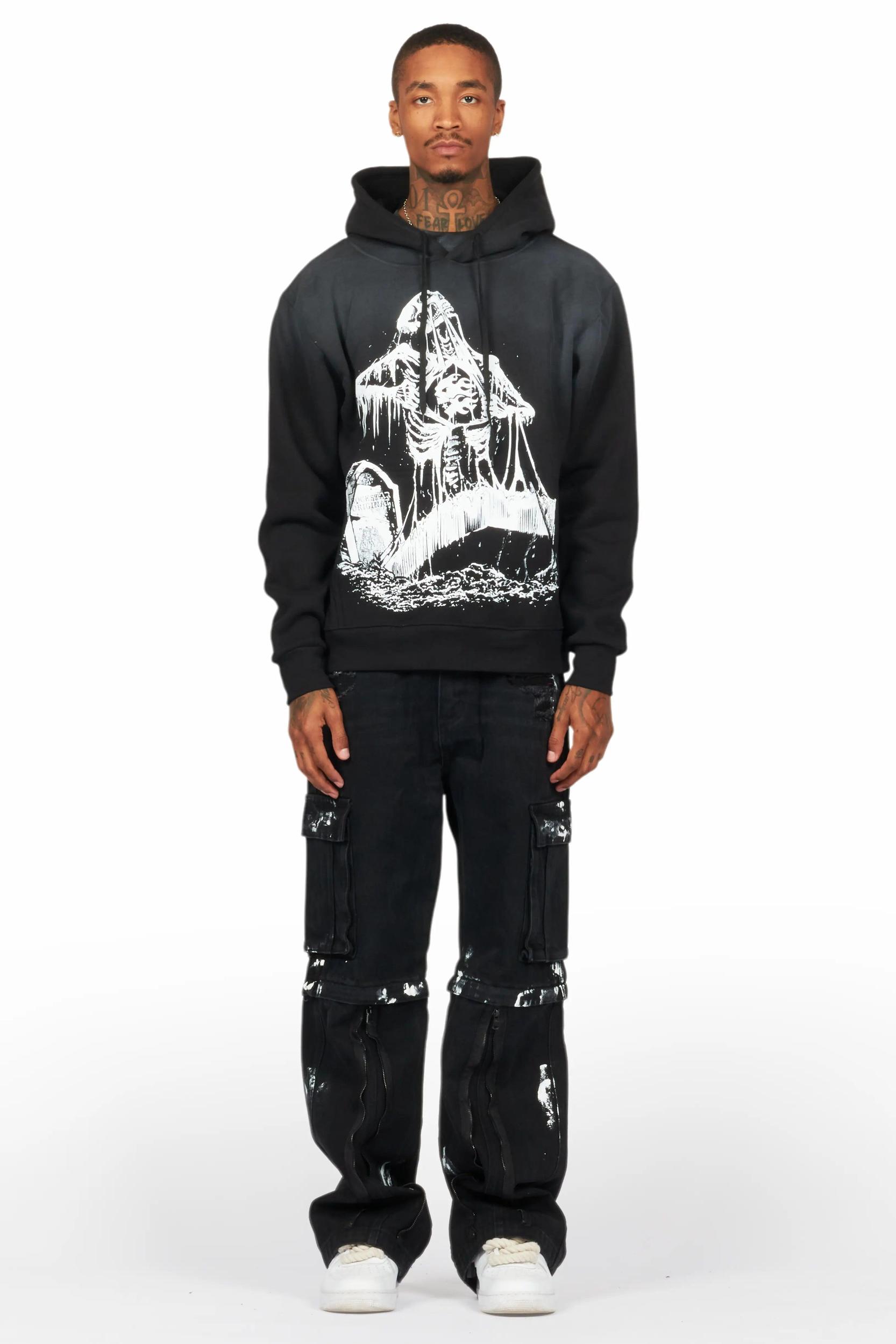 Brookwood Black Hoodie/Baggy Fit Jean Bundle Male Product Image